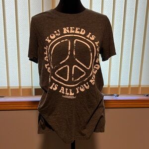All you need is love graphic tee - size large
